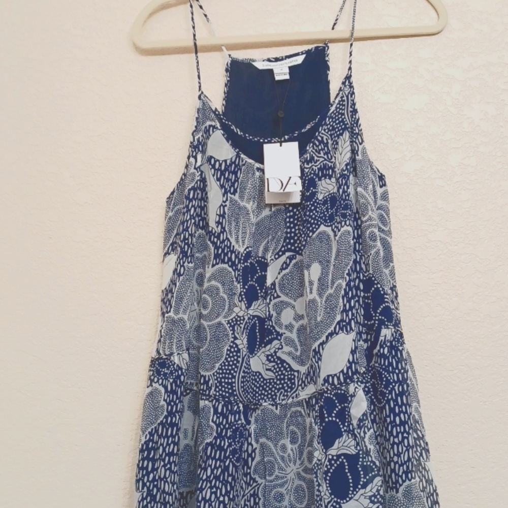 DIANE VON FURSTENBERG Dress | Baylee Midnight Flower Power | Blue | Medium